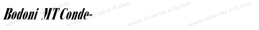 Bodoni MT Conde字体转换